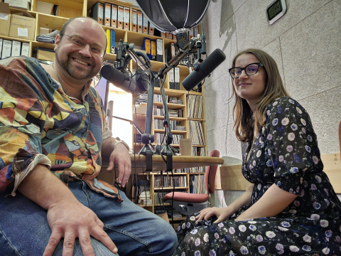 Thomas Rahmann und Kristína Janačková im Studio